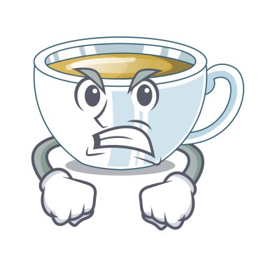 Çizgi film şekil vektör çizim öfkeli zencefil çayı