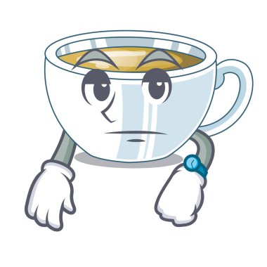 Bir çizgi film şişe vektör çizim içinde bekleyen zencefil çayı