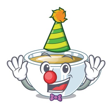 Bir çizgi film şişe vektör çizim palyaço zencefil çayı