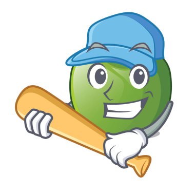 Çizgi film sebze sepeti vektör çizim iskambil beyzbol yeşil domates