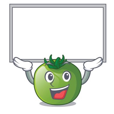 Çizgi film sebze sepeti vektör çizim içinde kurulu yeşil domates