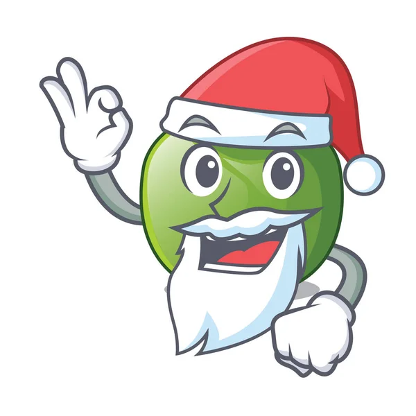 Tomate Verde Santa Forma Mascote Ilustração Vetorial — Vetor de Stock