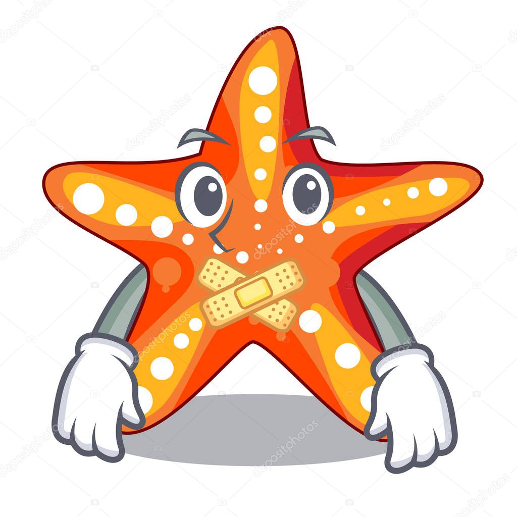 Silent underwater sea in the starfish mascot vector illustration