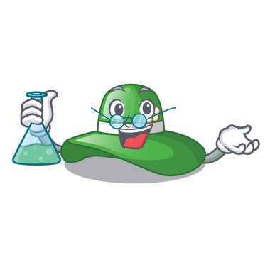 Karakter şekli vektör çizim Profesör plaj şapka