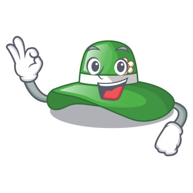 Karakter şekli vektör çizim iyi plaj şapka