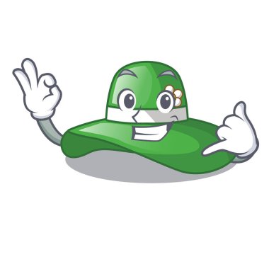 Beni plaj şapka maskot dolap vektör çizim içinde ara