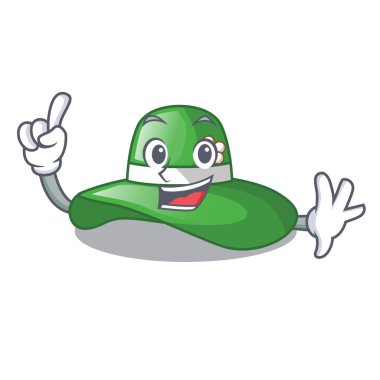 Parmak plaj şapka maskot dolap vektör çizim