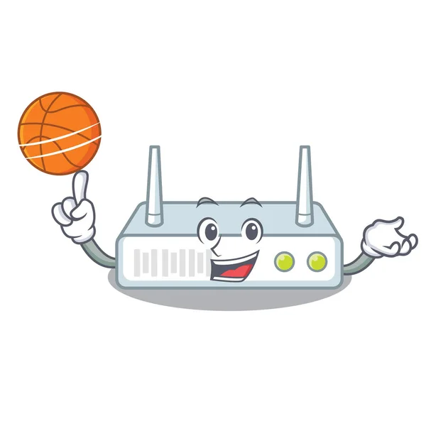 Routerem Basketbal Znak Tvar Vektorové Ilustrace — Stockový vektor