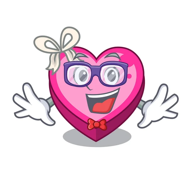 Geek Heart Box Geïsoleerd Teken Vectorillustratie — Stockvector