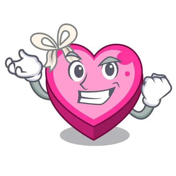 Succesvolle Heart Box Geïsoleerd Teken Vectorillustratie — Stockvector