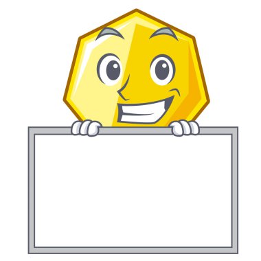 Yönetim Kurulu yedigen ile sırıtarak bir çizgi film şekil vektör çizim