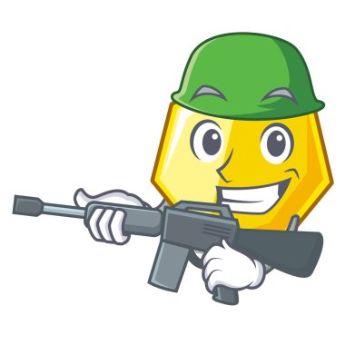 Ordu yedigen bir çizgi film şekil vektör çizim