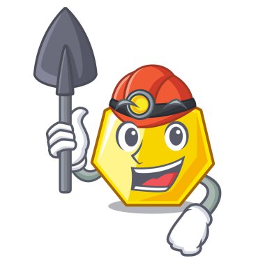 Madenci yedigen karakter duvar vektör çizim sopa