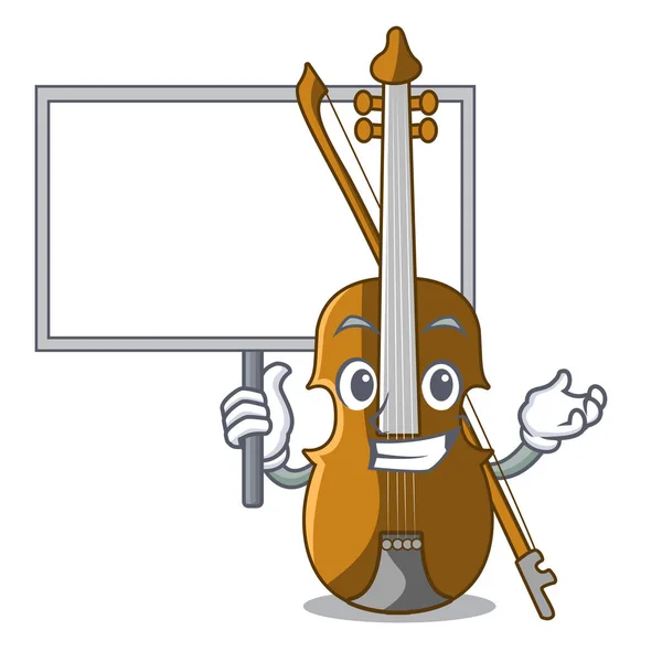 Bring Board Violin Character Shape Vector Illustration — Stock Vector