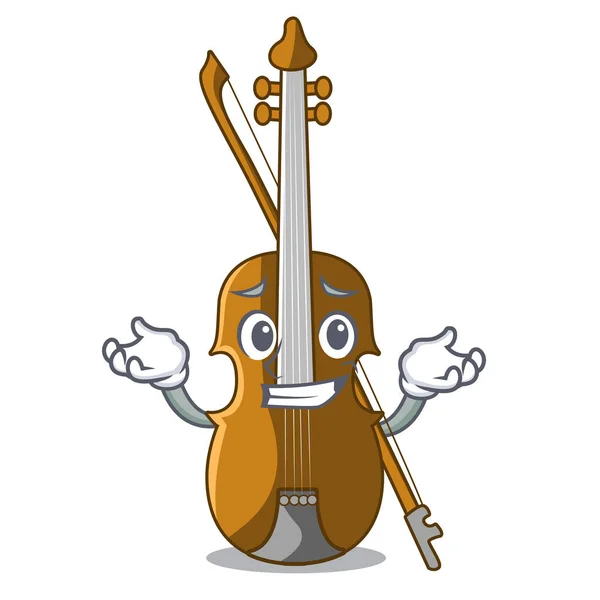 磨小提琴在形状动画片木头向量例证 — 图库矢量图片