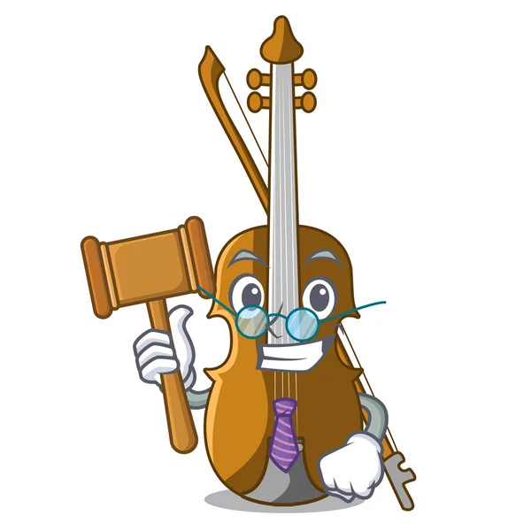 Domare Violin Isolerad Med Maskot Vektorillustration — Stock vektor