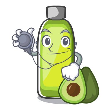 Avokado yağı maskotu olarak doktor