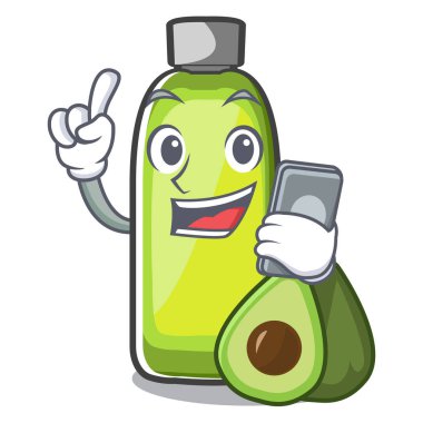 Maskot olarak telefon avokado yağı ile