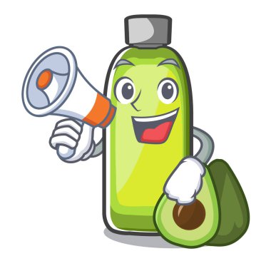 Maskot olarak megafon avokado yağı ile