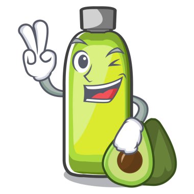 İki karakter tablo vektör çizim üzerinde avokado yağı parmak