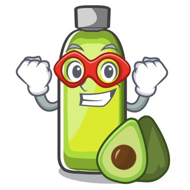 Süper kahraman avokado yağı karakter tablo