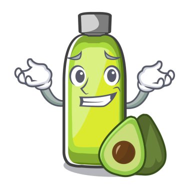 Karakter tablo üzerinde sırıtan avokado yağı