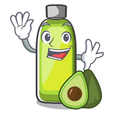 Avokado yağı karakter masaya sallayarak