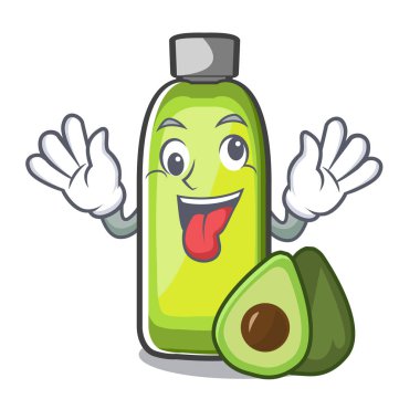 Bir çizgi film bowlvector illustrtion deli avokado yağı