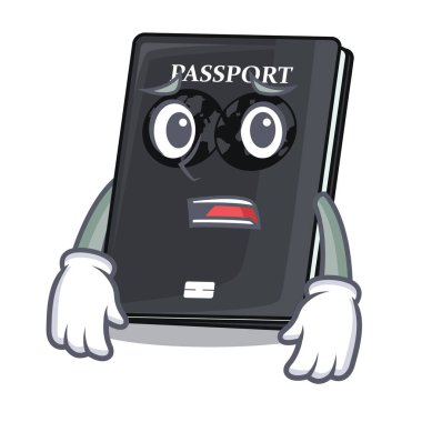 Yazık ki siyah pasaport maskot tablo üzerinde