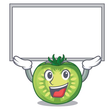 Çizgi film kase kadar yönetim kurulu yeşil domates dilim