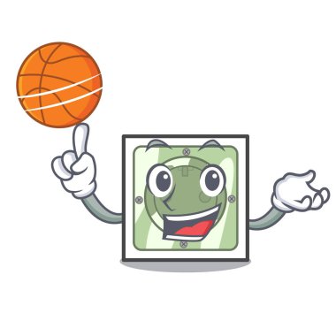 Basketbol priz ile karakter şekli vektör çizim vektör