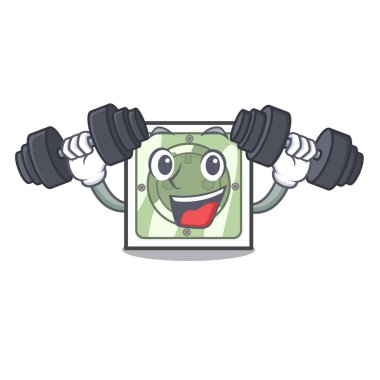 Fitness güç soketi karakter şekli vektör çizim vektör