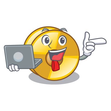 Dizüstü cyamblas ile bir çizgi film şekil