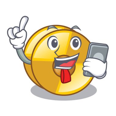 Telefon cyamblas ile bir çizgi film şekil