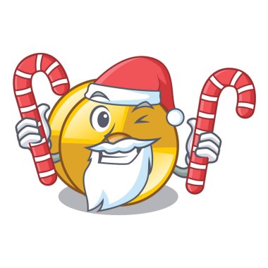 Santa ile şeker cyamblas minyatür karikatür şeklinde