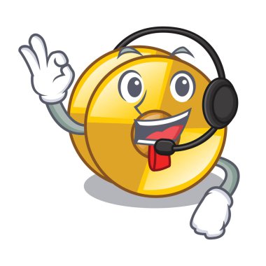 Kulaklık cyamblas minyatür ile karikatür şeklinde