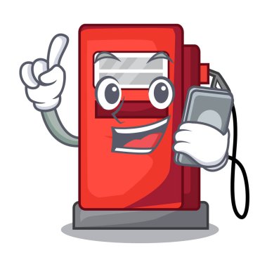 Karakter formu ile telefon gosoline pompası