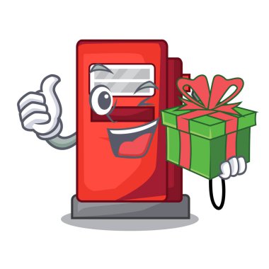 Hediye minyatür gosoline pompaları ile karikatür şeklinde