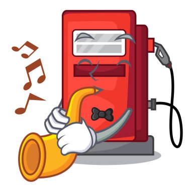 Trompet minyatür gosoline pompaları ile karikatür şeklinde