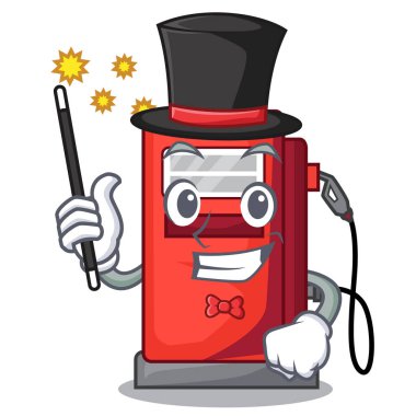 Sihirbaz gosoline pompa ön çizgi film evi