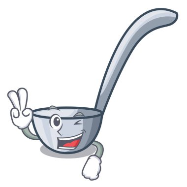 İki çizgi film Kepçeler parmak bir raf