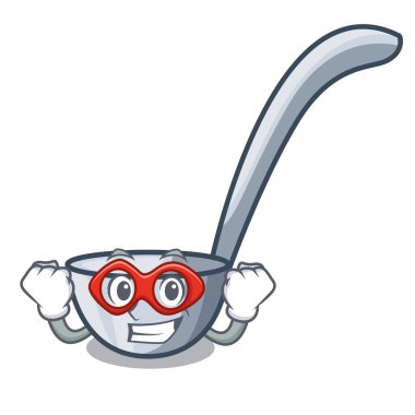 Süper kahraman karikatür Kepçeler bir raf