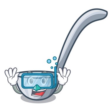 Dalış karikatür Kepçeler bir raf