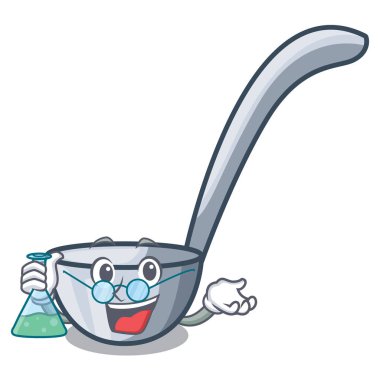 Profesör karikatür Kepçeler bir raf