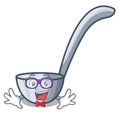 Geek karikatür Kepçeler bir raf