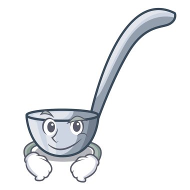 Smirking karikatür Kepçeler bir raf