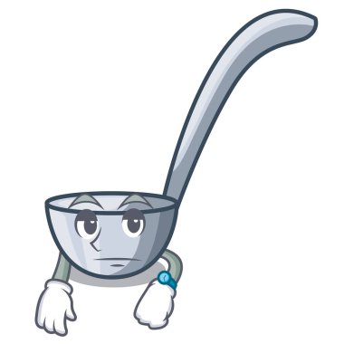 Ahşap çizgi film masada bekleyen Kepçeler