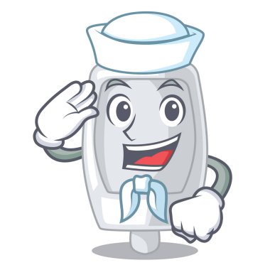 Denizci pisuar maskotu ile izole