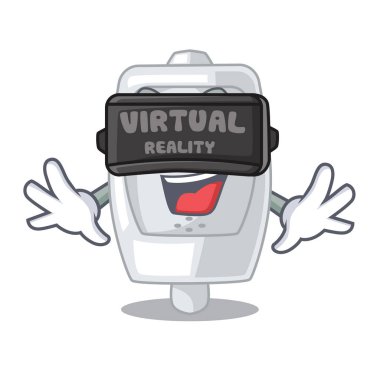 Sanal gerçeklik pisuara bir çizgi film banyo