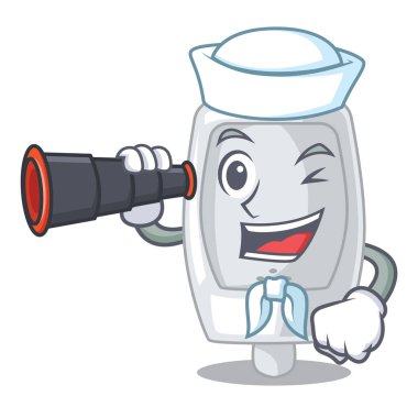 Dürbün pisuara ile denizci bir çizgi film banyo